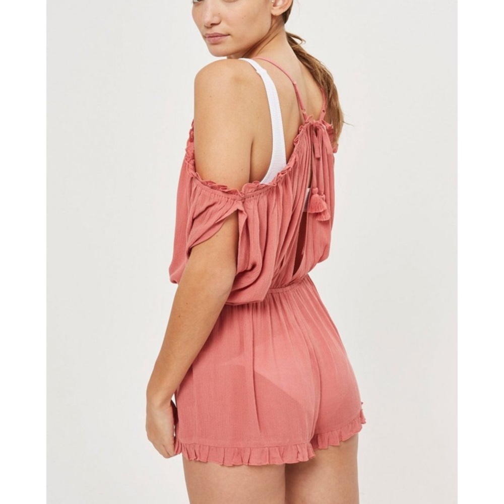 Topshop romper blush color size Medium 8-10 NWOT